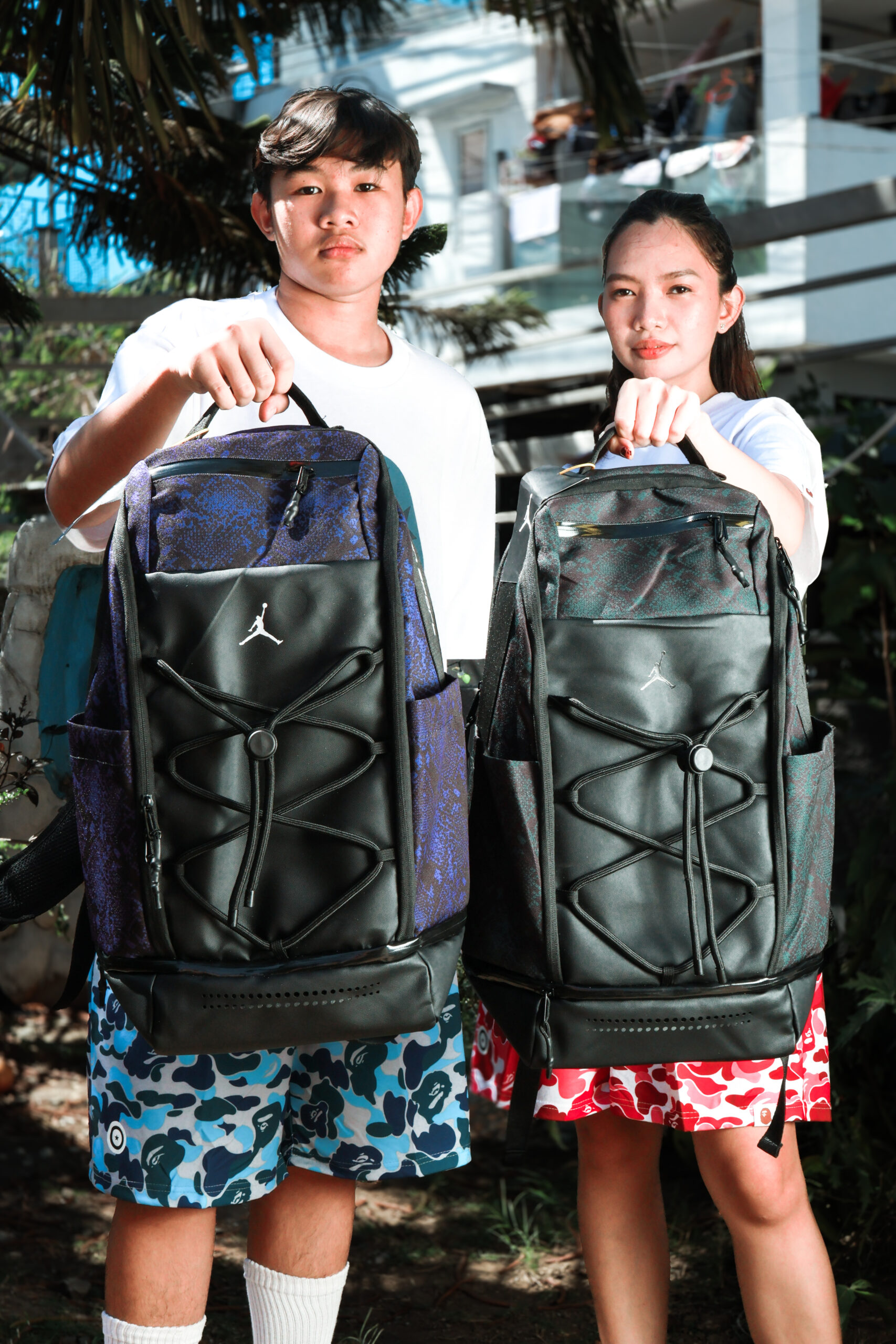 JLeague bag styled by a model